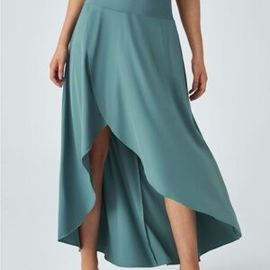 Halara High Waisted High Low Ruffled Skirt with Shorts NWT Size S regular